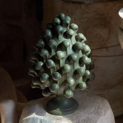 Statuetta Pigna Media in Ceramica Verde