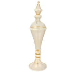 Stmat Vaso con piede in oro e bianco 24 carati con coperchio