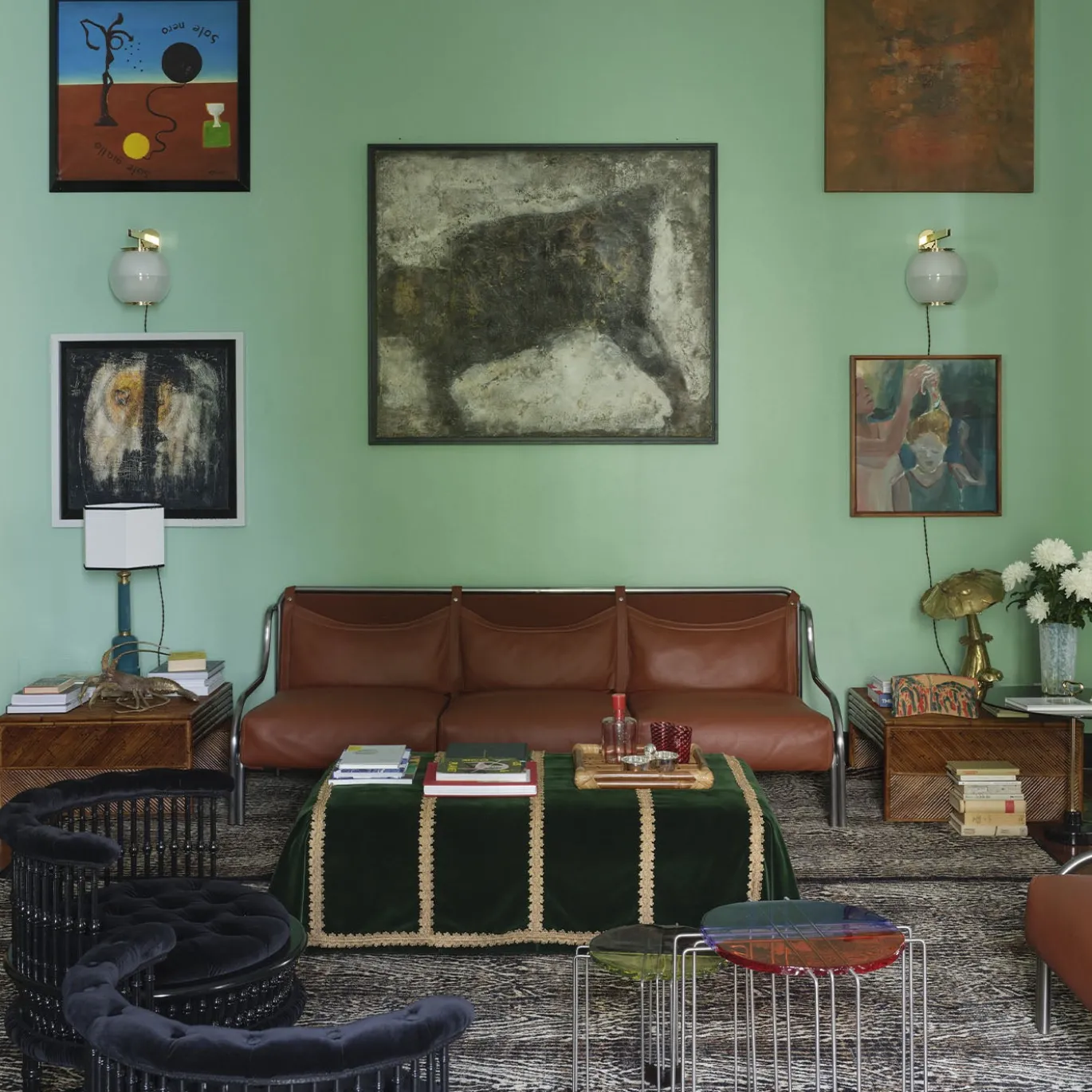 Stringa 1963 Divano da Esterno a Tre Posti in Pelle Terracotta di Gae Aulenti