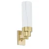 Struttura in ottone e vetro curvato Piccola applique