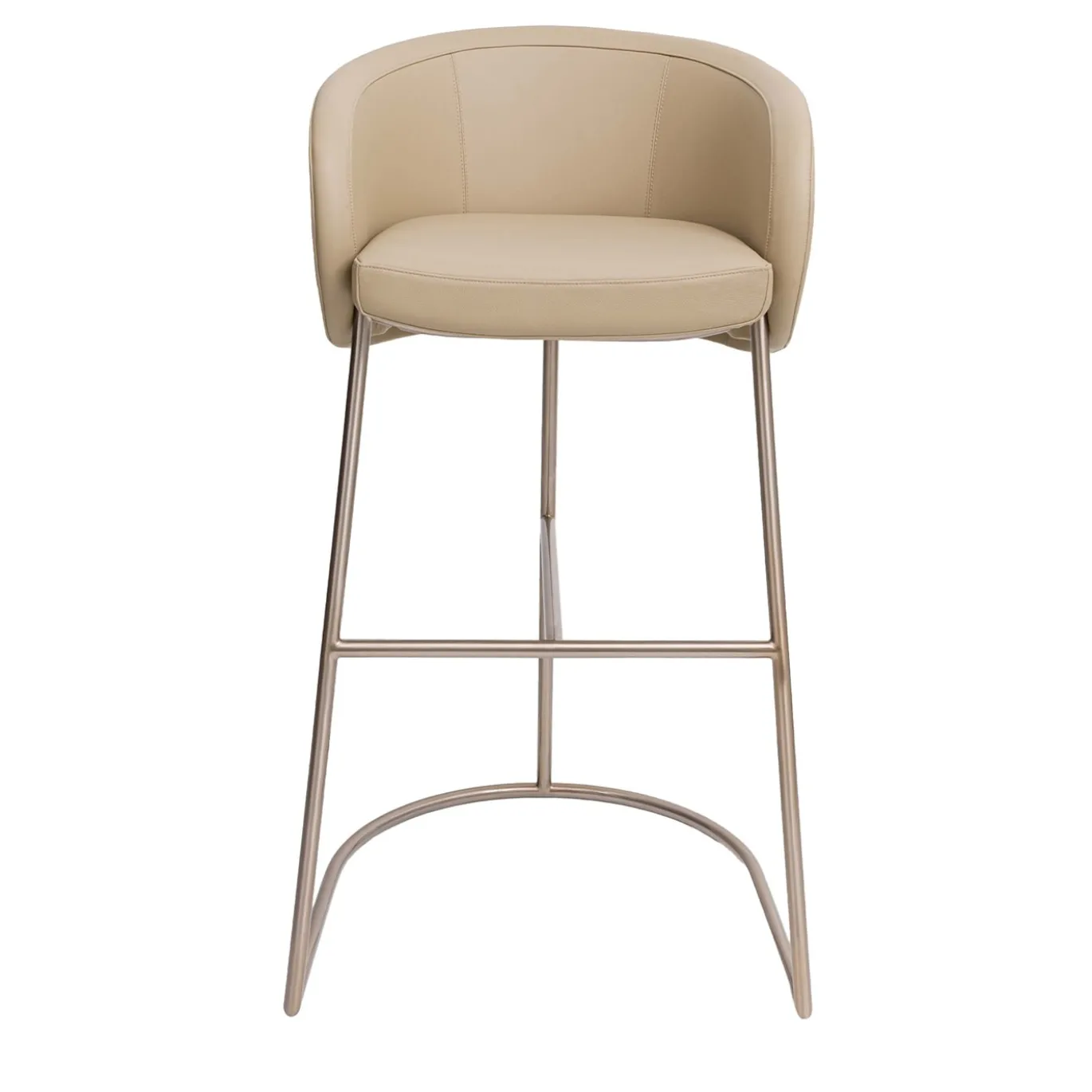 Sunny Sgabello Alto in Pelle Beige