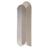takada beige bison leather and polished brass metal mirror