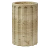 TAN Vaso a colonna in marmo travertino satinato