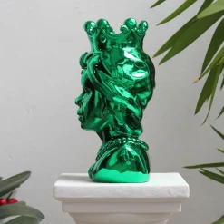 Taormina Testa di Moro femminile in marmo verde