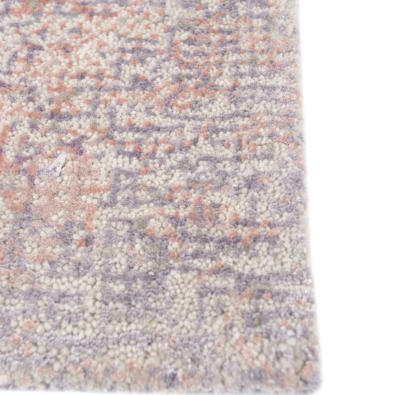 Tappeto Annodato A Mano Lavender Haze & Silver Pink