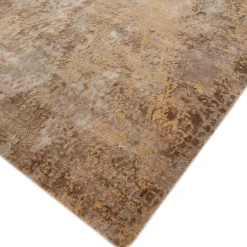 Tappeto Annodato a Mano Neutral Blooms Argento e Pesca Chiaro