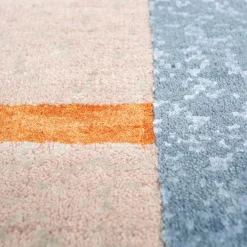 Tappeto Annodato A Mano Old Rose & Twilight Blue
