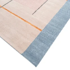 Tappeto Annodato A Mano Old Rose & Twilight Blue
