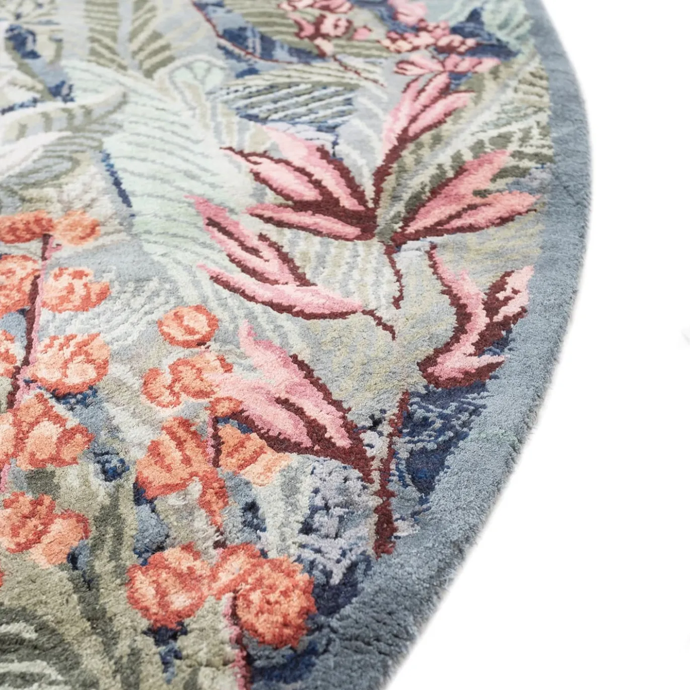 Tappeto Annodato A Mano Peacoat & Old World Blue Oval