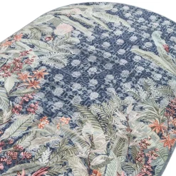 Tappeto Annodato A Mano Peacoat & Old World Blue Oval