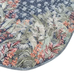 Tappeto Annodato A Mano Peacoat & Old World Blue Oval