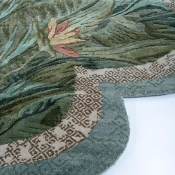 Tappeto Annodato A Mano Surf Green Asymmetrical