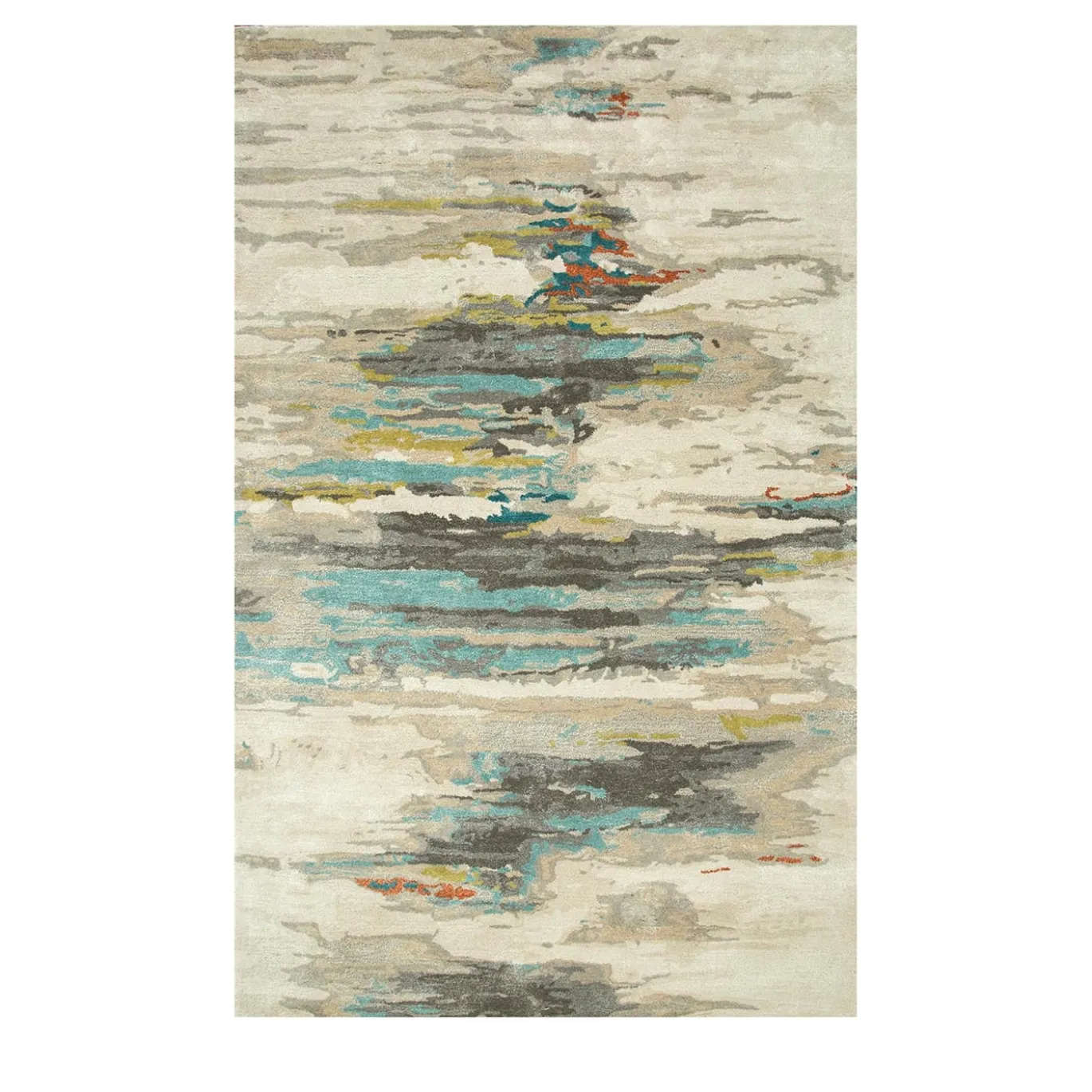Tappeto Astral Voyage Antique White & Light Turquoise annodato a mano