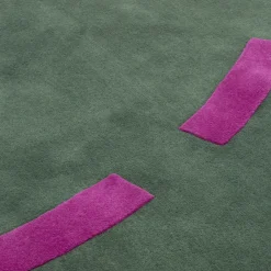 Tappeto Autostrada Verde e Viola Curva