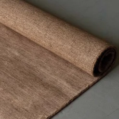 Tappeto Bamboo Shaded rettangolare in seta di bamboo Bronzo
