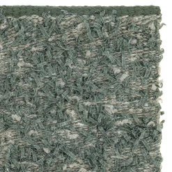 Tappeto Bentu in lino e lana di alpaca verde di Ignacia Murtagh