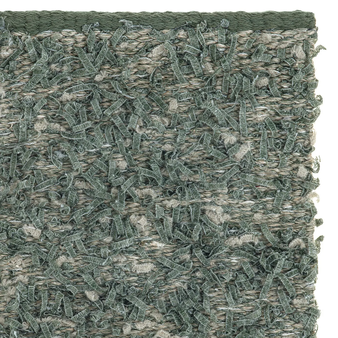 Tappeto Bentu in lino e lana di alpaca verde di Ignacia Murtagh