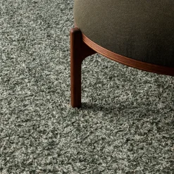 Tappeto Bentu in lino e lana di alpaca verde di Ignacia Murtagh