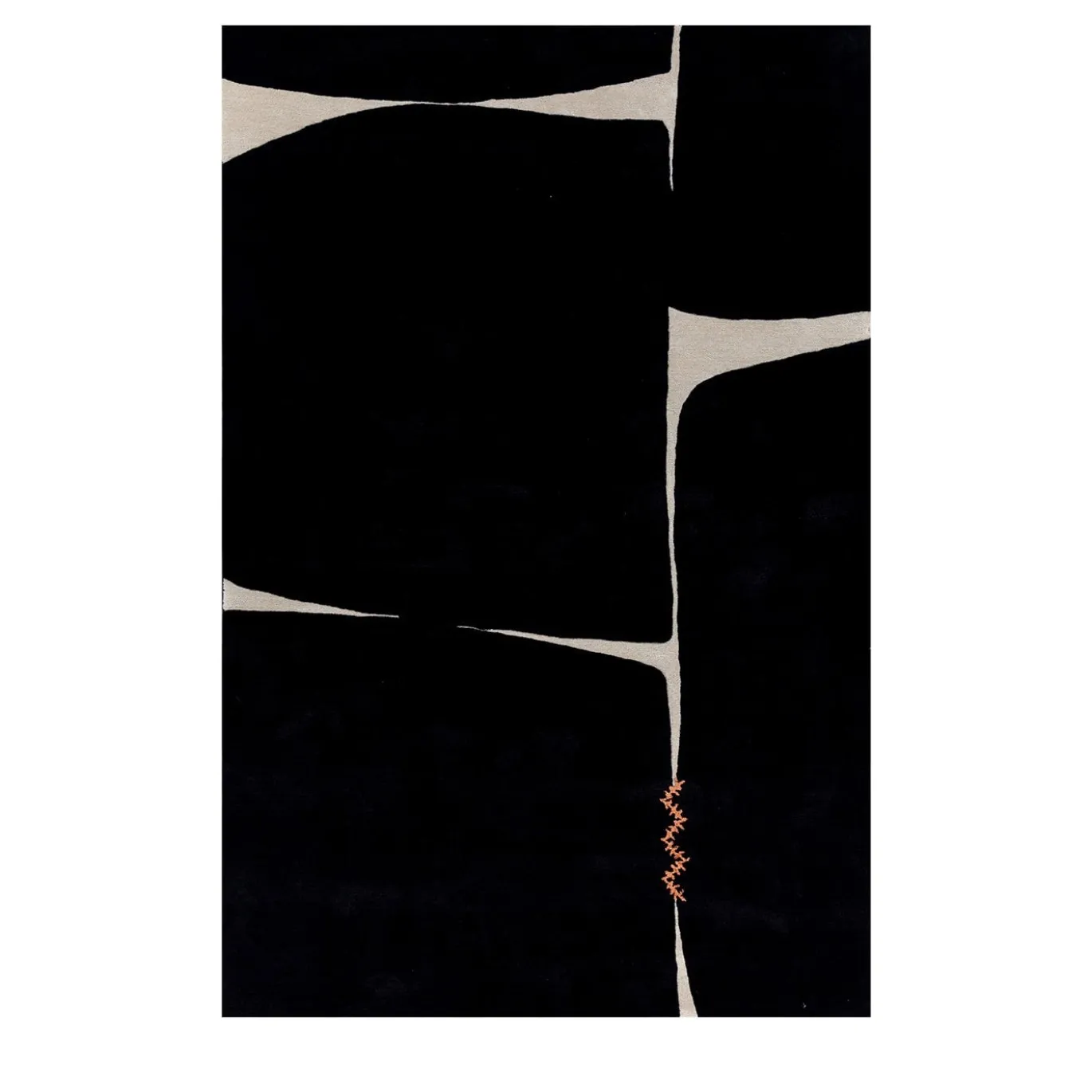 Tappeto Blocks in Ebony and White di Keith Pillow da Daaa Haus
