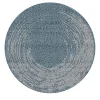 Tappeto blu rotondo Triple Waves di Lorenza Bozzoli