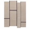 Tappeto Campiture beige e nero di Elisa Ossino