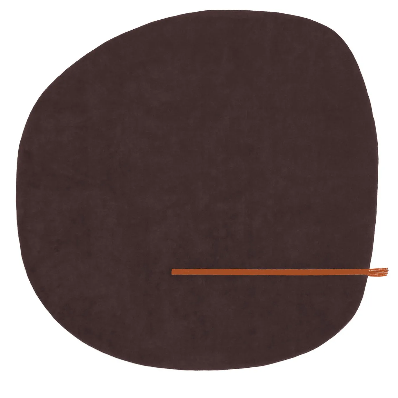 Tappeto circolare ‘tondo non tondo’ Linea Colore Cioccolato