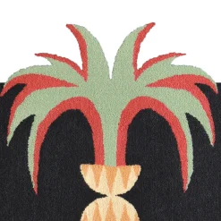 Tappeto Cut-Out Palma in lana multicolore