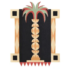 Tappeto Cut-Out Palma in lana multicolore