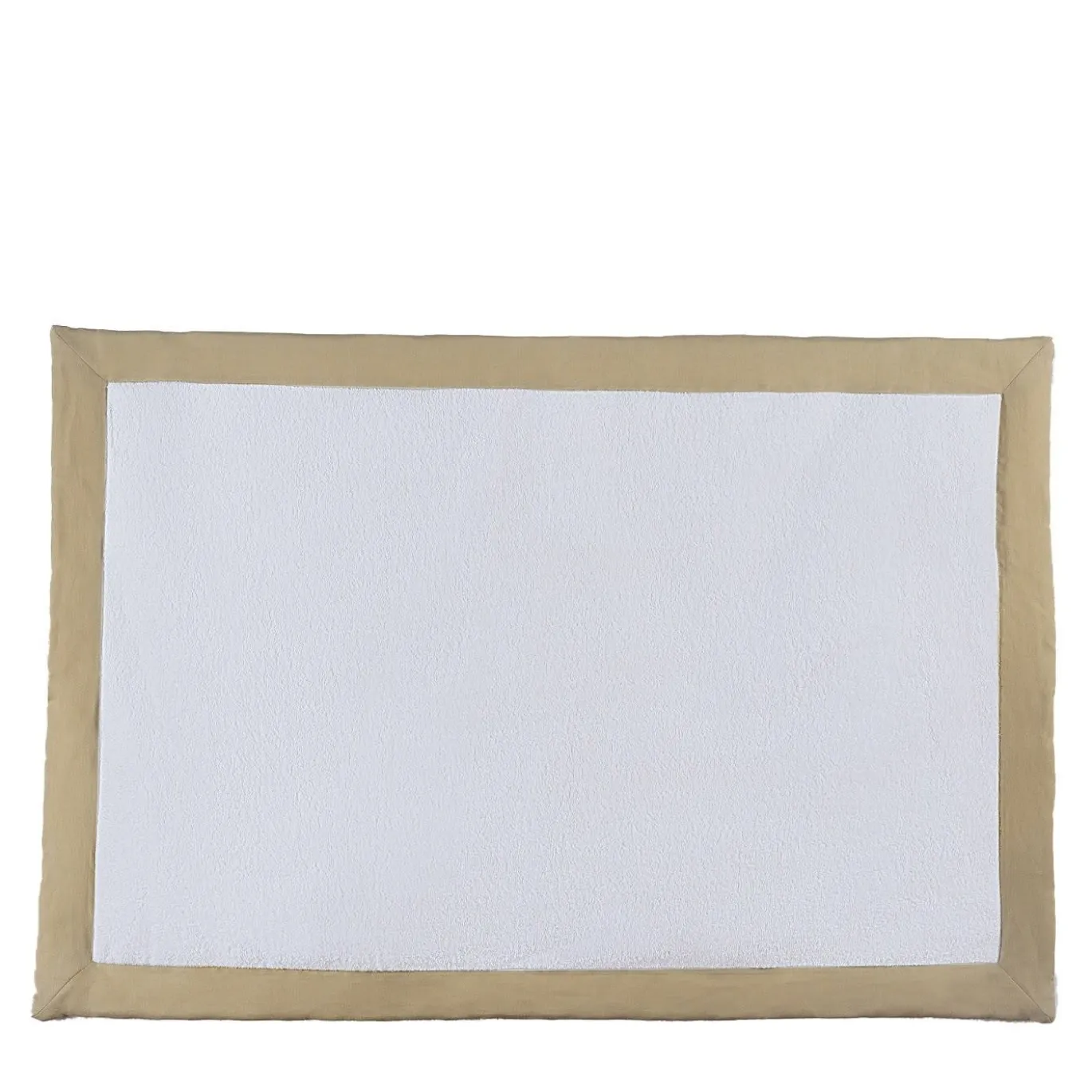 Tappeto da bagno Kanapa giallo morbido e bianco