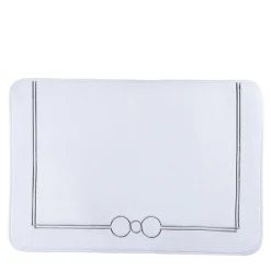 Tappeto da bagno Shangri-La rosa e bianco