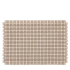 Tappeto da esterno rettangolare beige Dama Chevron