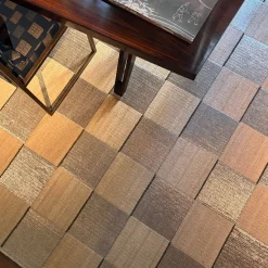 Tappeto Damier in Agave e Rame di Droulers