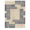 Tappeto 'Deco' di ispirazione Art Deco nei toni del beige e del grigio intenso