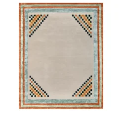 Tappeto Dharma in Seta Beige