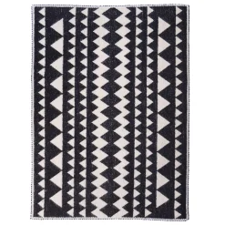 Tappeto Divinità rettangolare bianco e nero