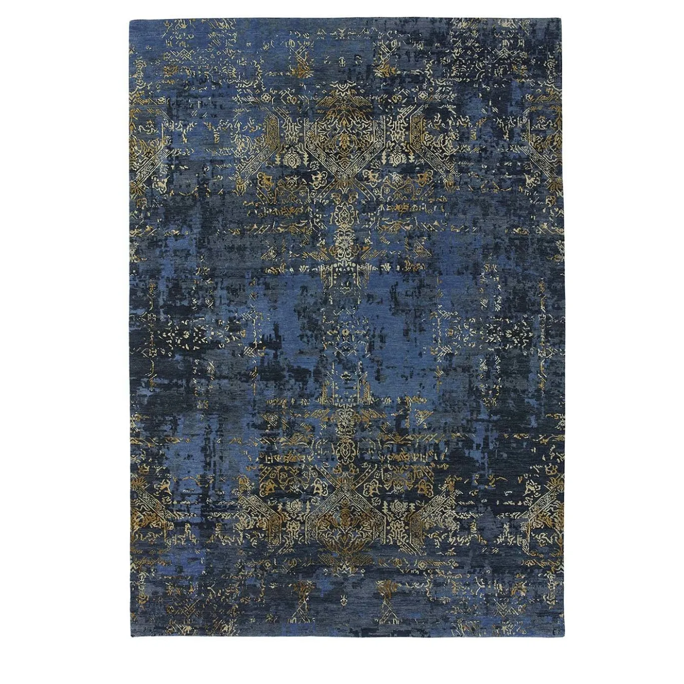 Tappeto Elite Blu Navy Oro