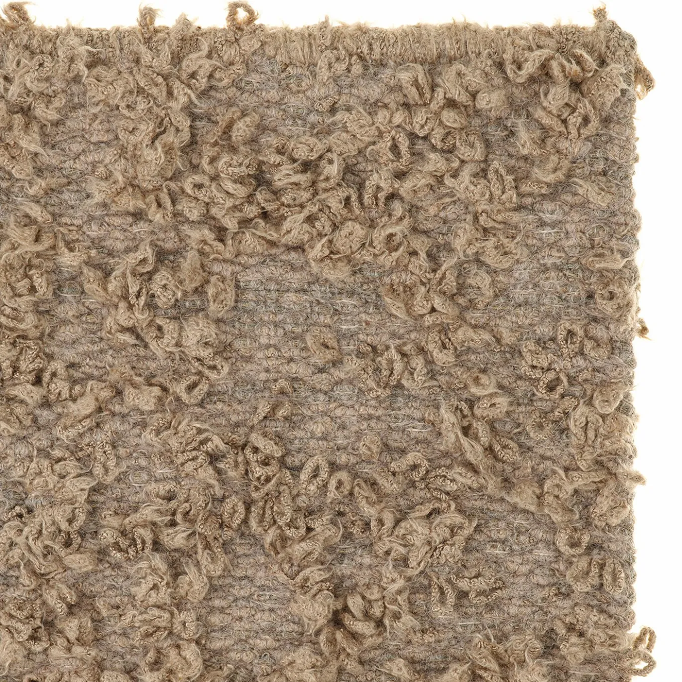 Tappeto Folia in seta, lino e lana di alpaca marrone di Ignacia Murtagh