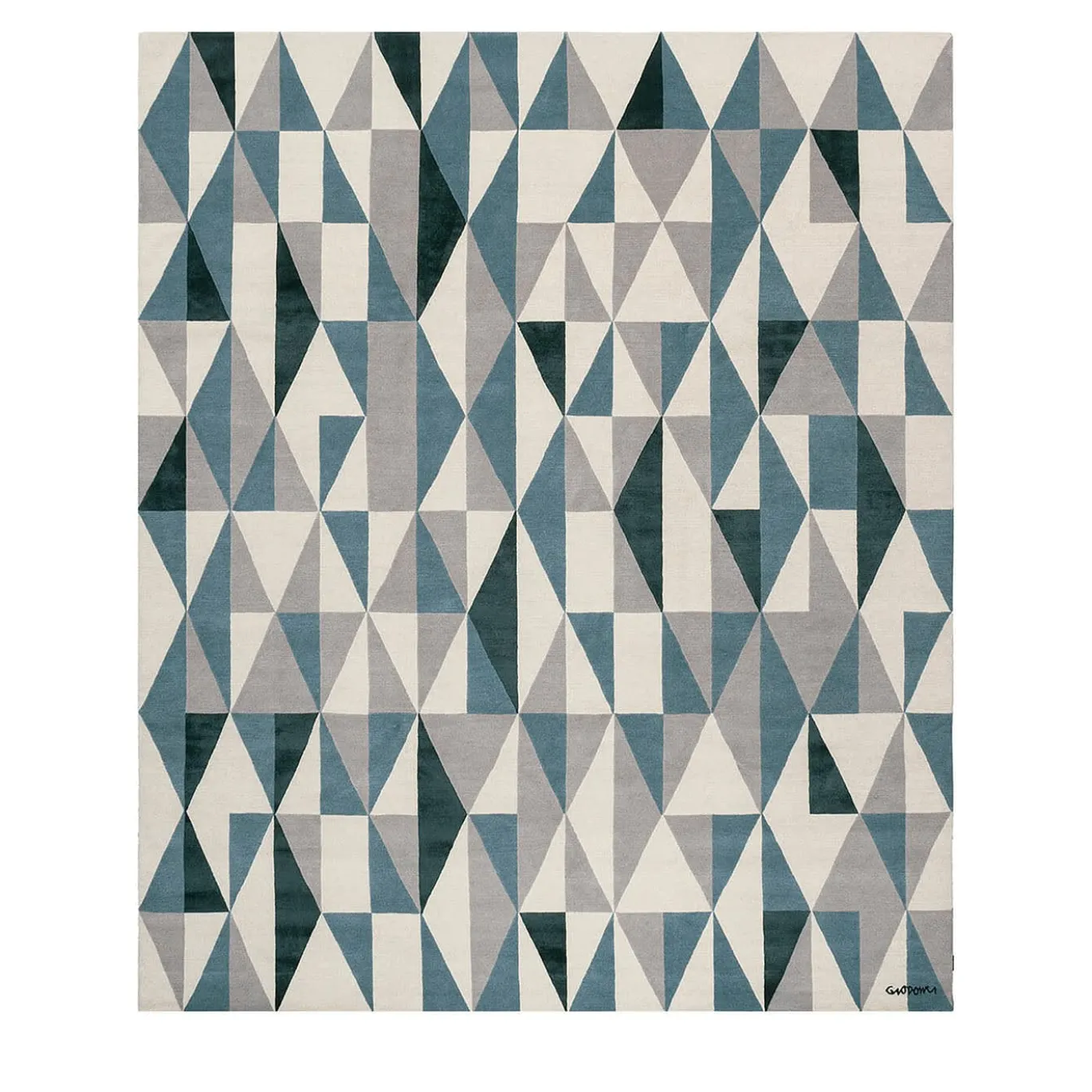 Tappeto Geometrico Policromo Diamantina in Seta e Lana di Gio Ponti #4