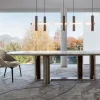Tappeto grande rettangolare Horus beige in viscosa