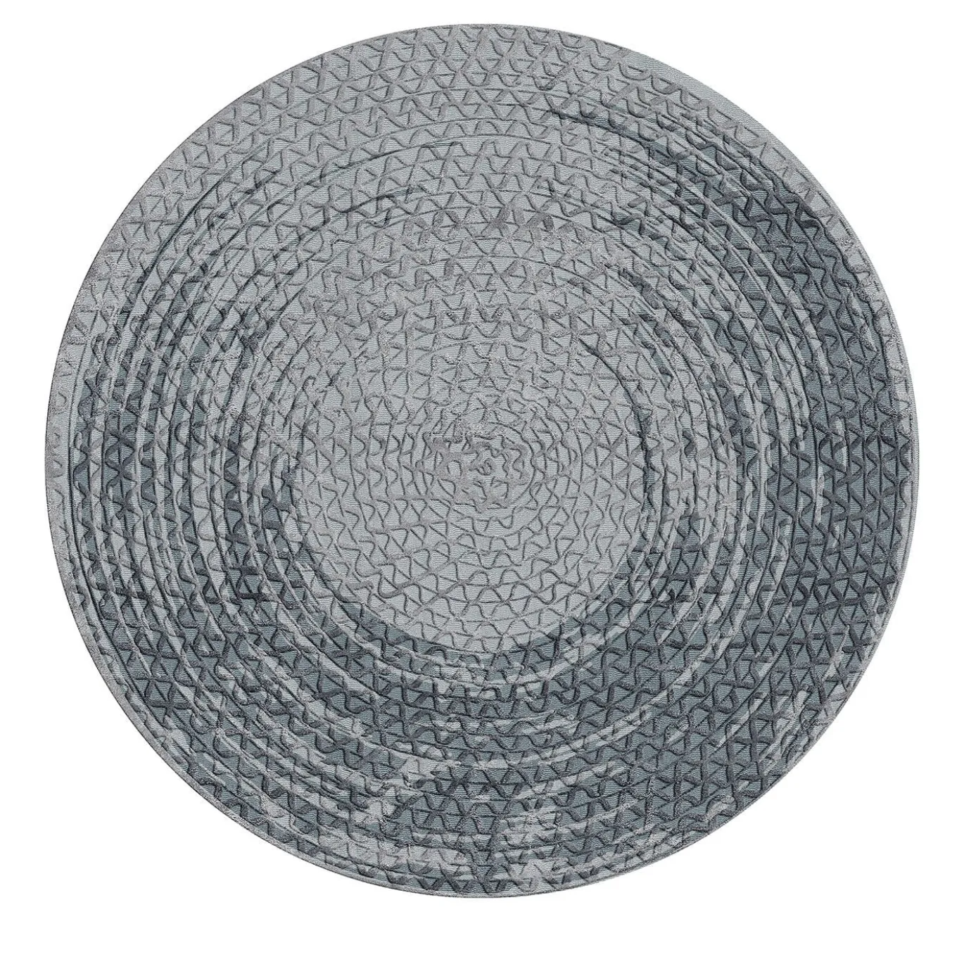 Tappeto grigio rotondo Triple Waves di Lorenza Bozzoli