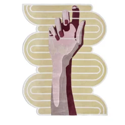 Tappeto Hands sinuous pebble