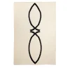 Tappeto Ichthys rettangolare crema/nero