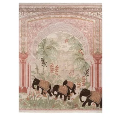 Tappeto Inde Rose Clay annodato a mano
