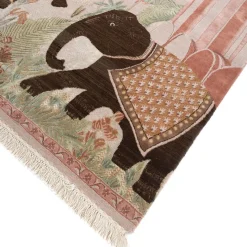 Tappeto Inde Rose Clay annodato a mano