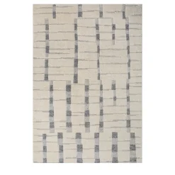 Tappeto in Lana Bianco Ardesia Charcoal