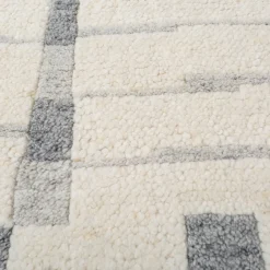 Tappeto in Lana Bianco Ardesia Charcoal