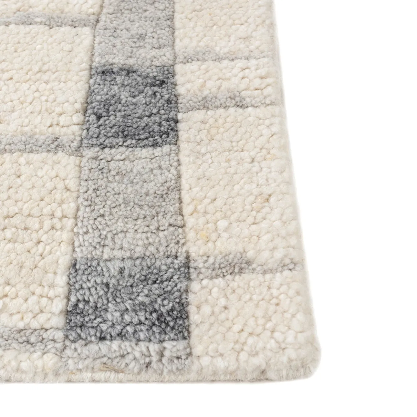 Tappeto in Lana Bianco Ardesia Charcoal