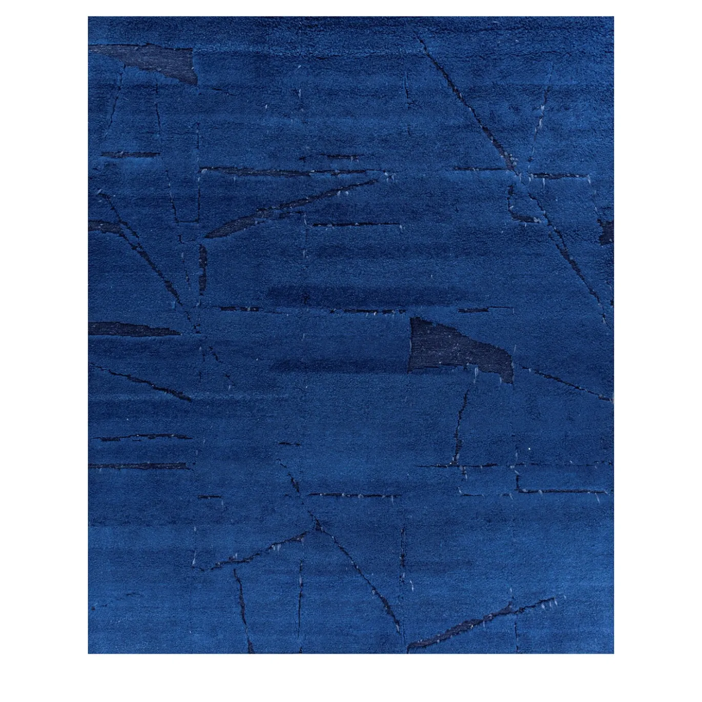 Tappeto in lana blu navy