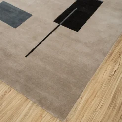 Tappeto in lana caviar beige morbido