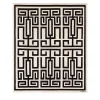 Tappeto in Lana Nero e Bianco Labirinto di Gio Ponti